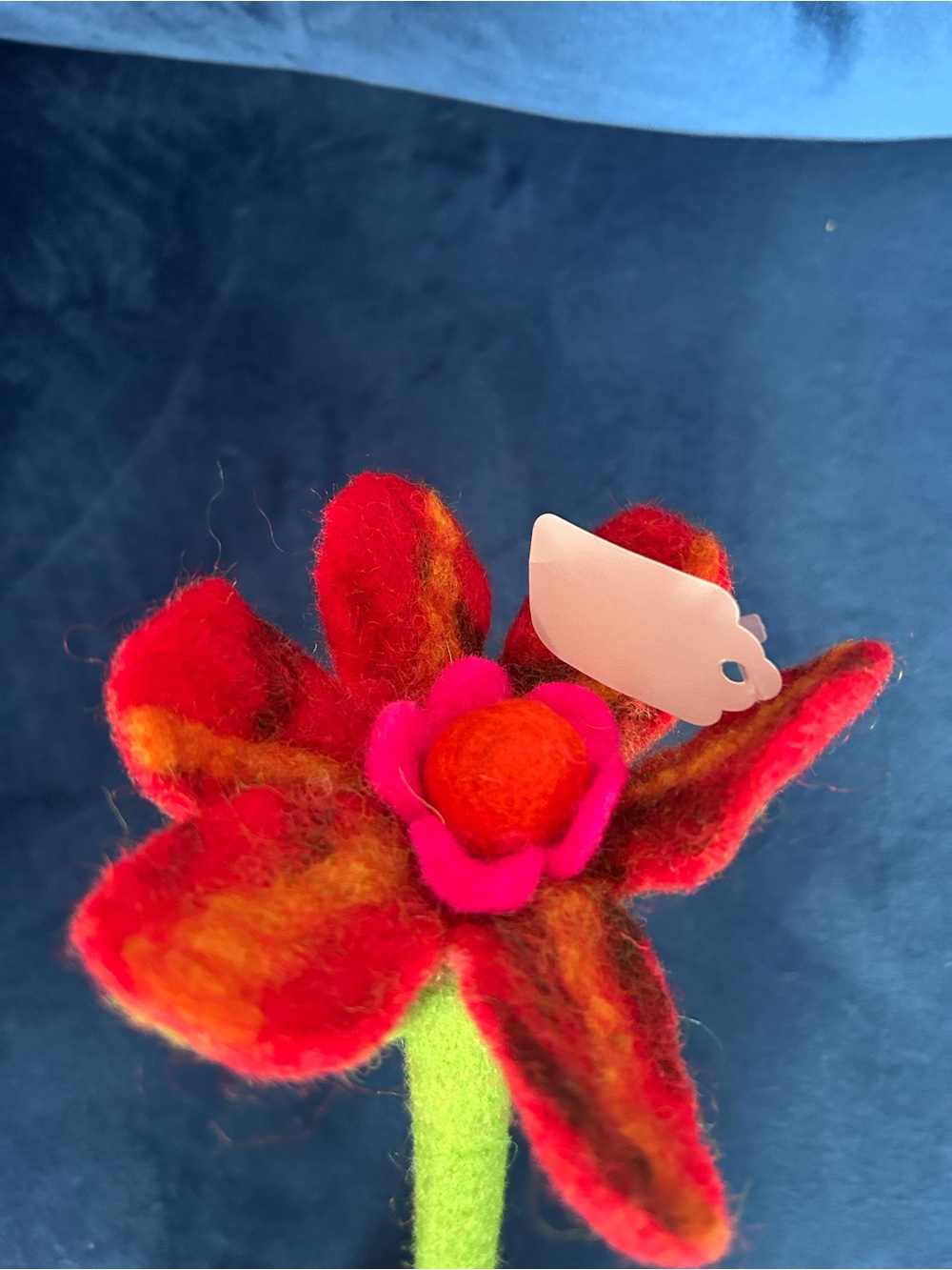 Handmade Felt Flower Stem Pen Cover Sleeve Head Toy